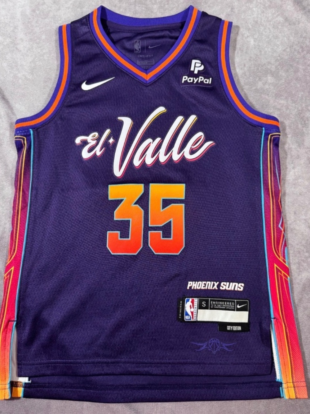 Phoenix Suns #35 Durant Swingman Jersey Nike Youth Small City Edition